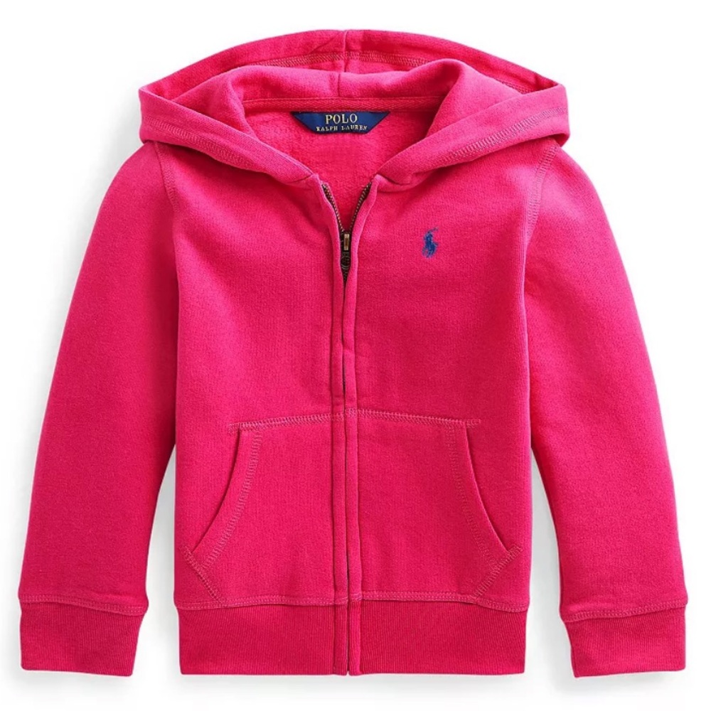 Polo Ralph Lauren Little Girls Cotton-Blend-Fleece Full-Zip Hoodie